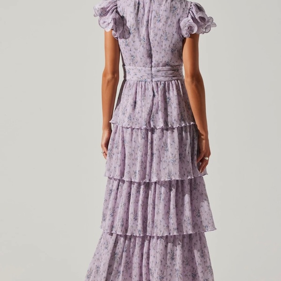 ASTR emporia midi tiered dress (Lavender) - Picture 3 of 3